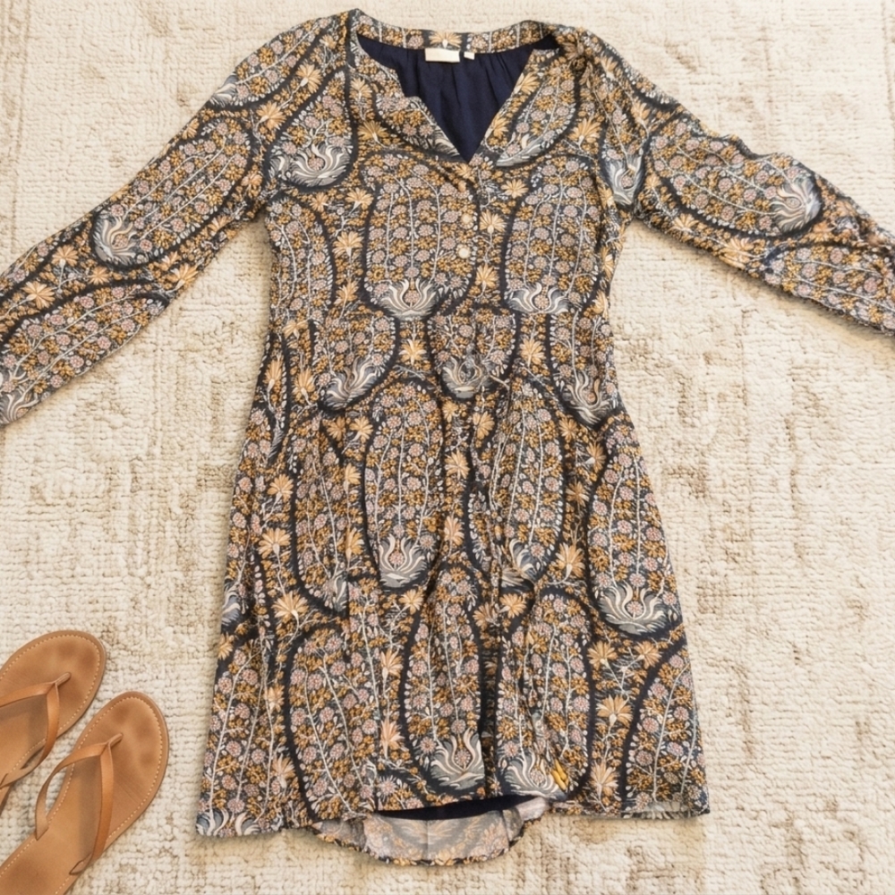 Spartina 449 Catalina Jones Hundred Paisley Dress Size XS